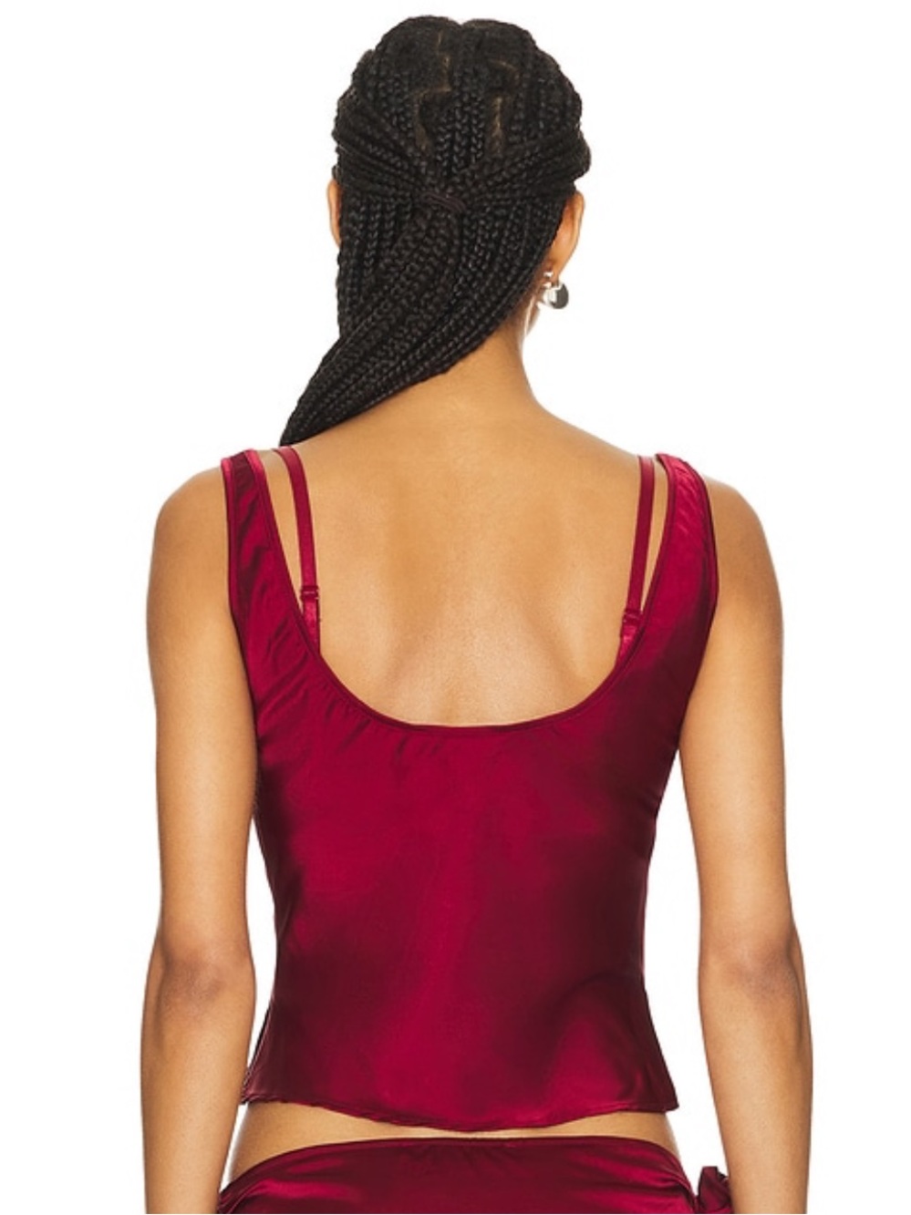 LIONESS Delilah Top in Burgundy Size M - Picture 2 of 13